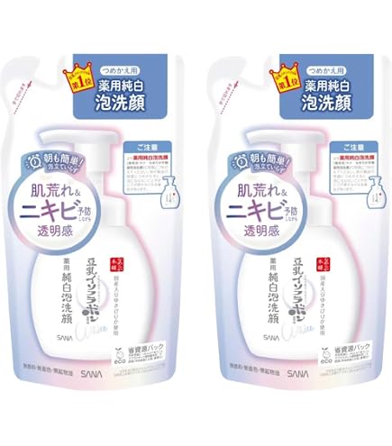 Amazon | サナ なめらか本舗 薬用WR泡洗顔 ホワイト つめかえ用 豆乳